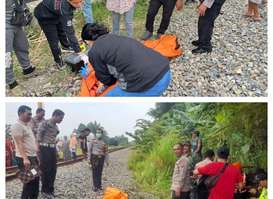 Diduga Tewas Ditabrak KA, Pria Pakai Kaos Abu-Abu dan Celana Ponggol Tewas di Deli Serdang