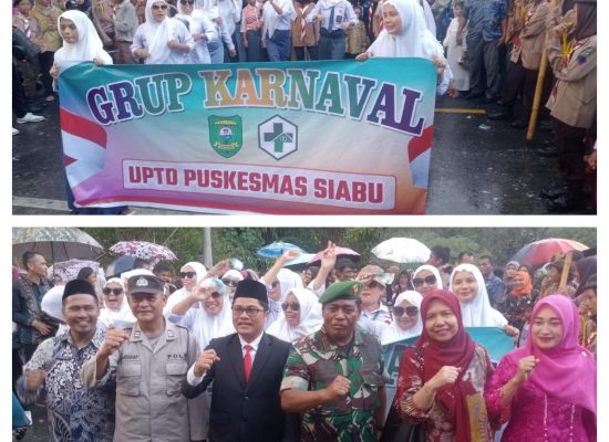 Menarik Perhatian, Peserta Karnaval Puskesmas Siabu Terlihat Elok Dipandang
