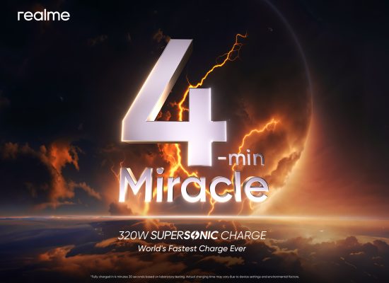 realme Hadirkan Pengisian Daya Tercepat di Dunia lewat 320W SUPERSONIC Charge