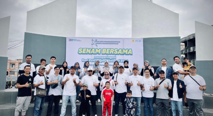 Meriahkan HPN 2024, PLN UP3 Padangsidimpuan Berkolaborasi Dengan Pemko Padangsidimpuan Gelar Senam Sehat