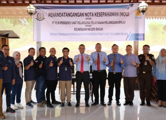 PLN UP3 Binjai Teken MoU dengan Kejaksaan Negeri Binjai