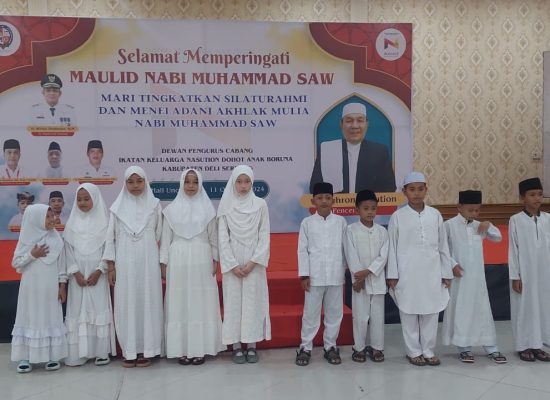 Bersama Anak Yatim, Nuansa Maulid Nabi oleh Ikanas Deli Serdang Seakan Menghadirkan Rasulullah