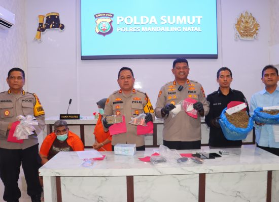 Polres Madina Ungkap Kasus Narkoba Terbesar di Tabuyung: 2 Ons Sabu Diamankan