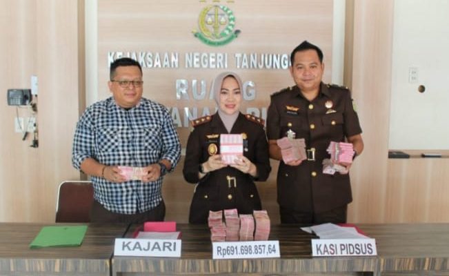 Kejari Tanjungbalai Berhasil Pulangkan Uang Negara Dari Kasus Tindak Pidana Korupsi