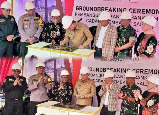 Bank Sumut Laksanakan Acara Groundbreaking Pembangunan KCP Salak di Kabupaten Pakpak Bharat