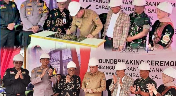Bank Sumut Laksanakan Acara Groundbreaking Pembangunan KCP Salak di Kabupaten Pakpak Bharat