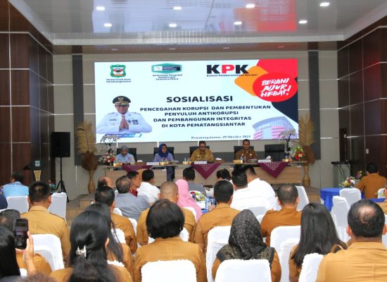 Pjs Wali Kota Pematangsiantar Buka Sosialisasi Pencegahan Korupsi dan Pembentukan Penyuluh Anti Korupsi