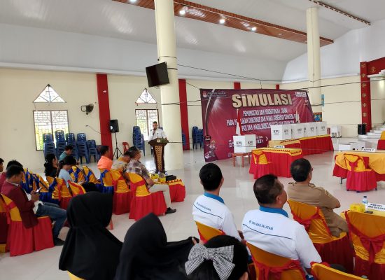 KPU Gelar Simulasi Pemungutan dan Penghitungan Suara Pilgub & Wagub Sumut Serta Bupati & Wakil Bupati Nisel 2024-2029