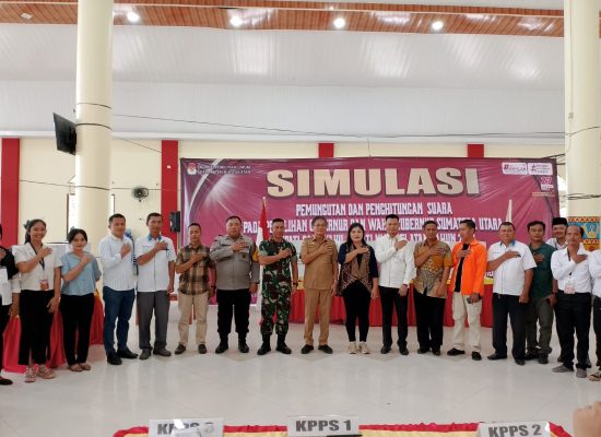 KPU Nisel Gelar Simulasi Pemungutan & Perhitungan Suara Pilkada 2024