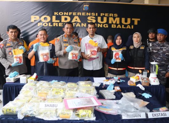 Polres Tanjungbalai Ungkap Kasus Narkoba 30 Bungkus dan Pumusnahan Narkotika