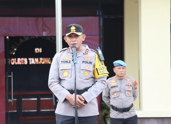 Polres Tanjung Balai Laksanakan Apel pergeseran pasukan pengamanan TPS Pilkada 2024