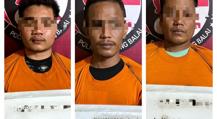 Polres Tanjung Balai Gulung Tiga Orang Pemilik Narkoba 30 Bungkus Jenis Shabu