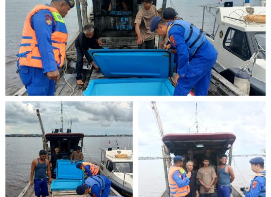 Cegah Barang Selundupan, Sat Polairud Polres Tanjung Balai Periksa Kapal Tanpa Nama Yang Masuk Perairan