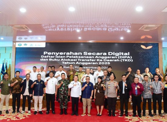 Penyerahan Digital DIPA & TKD TA 2025, Sumatera Utara Dapat Rp63,24 Triliun