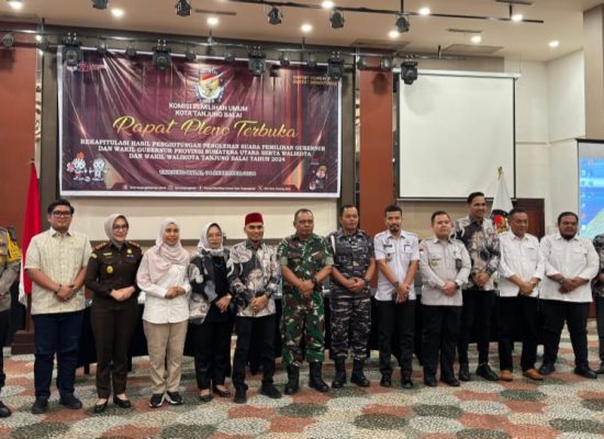 KPU Gelar Rapat Pleno Terbuka Rekapitulasi Hasil Penghitungan Perolehan Suara Tingkat Kota Tanjungbalai