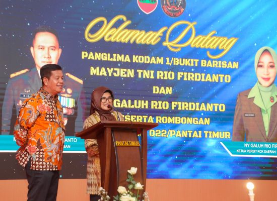 dr Susanti Hadiri Ramah-tamah dengan Pangdam I/BB di Makorem 022/PT