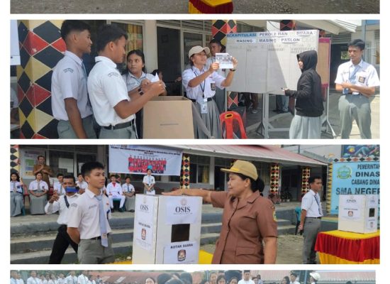 SMA Negeri 1 Teluk Dalam Gelar Pemilihan Calon Ketua & Wakil Ketua OSIS Sebagai Implementasi P5 “Suara Demokrasi” Sukses Dilaksanakan