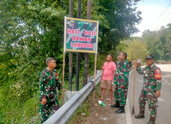 Koramil 14 Kotanopan Himbau Pemudik Tahun Baru Ekstra Hati-hati Berkendaraan