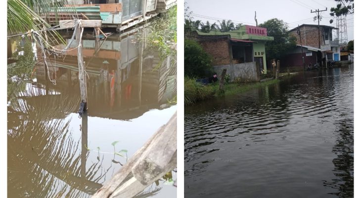 Tingginya intensitas Hujan, Rumah Warga Terendam Air di Kota Tanjungbalai