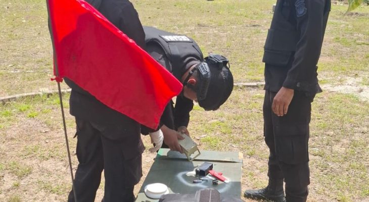 Tim Jibom Gegana Sat Brimob Polda Sumut, Musnahkan Satu Bom Militer