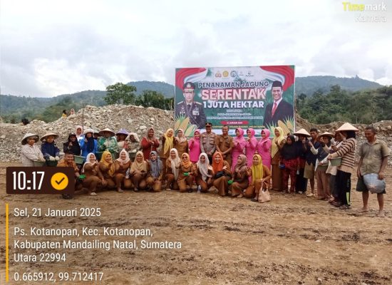 Wujudkan Asta Cita Presiden Prabowo, Kelompok Saroha Tanam Perdana di Lokasi eks Tambang Kota Nopan