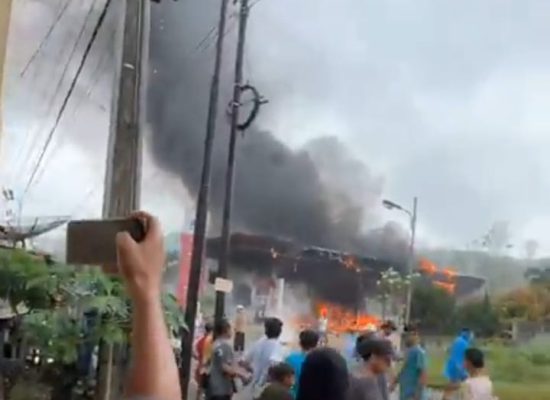 Kebakaran SPBU Terjadi di Lingga Bayu