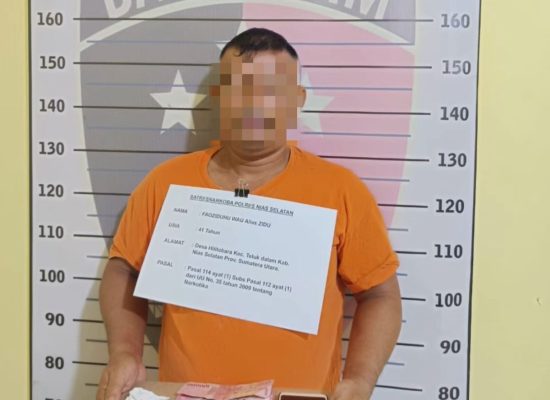 Polres Nias Selatan Ciduk Pelaku Pengedar Narkoba Jenis Sabu