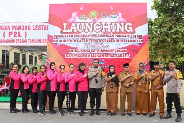 Polres Tanjungbalai Ikuti Launching Penguatan Program Pekarangan Pangan Lestari Melalui Pendekatan Terintegritas dan Berkelanjutan