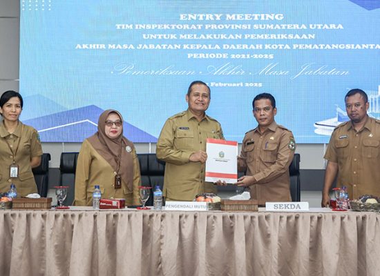 Tim Inspektorat Sumut Entry Meeting Pemeriksaan Akhir Masa Jabatan dr Susanti