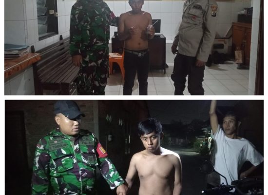 Babinsa dan Warga Tangkap Pencurian Pagar, Pelaku Positif Gunakan Narkoba Sabu di Rumah