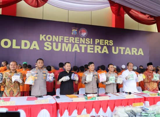 Wali Kota Tanjungbalai Hadiri Kunker Sekaligus Konferensi Pers Pengungkapan Kasus Narkoba di Mapolres Asahan