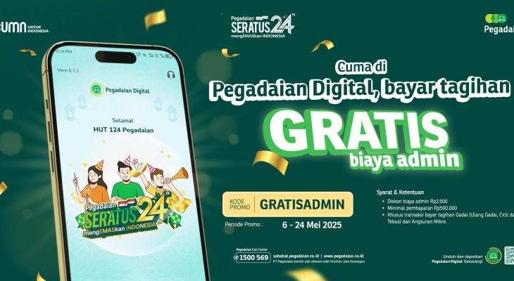 Transaksi Serba Mudah di Pegadaian Digital, Bebas Biaya Admin!
