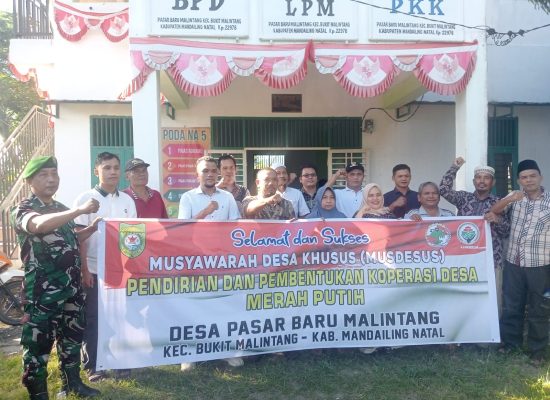 Pemdes Pasar Baru Malintang Gelar Musdesus Pendirian dan Pembentukan Koperasi Merah Putih