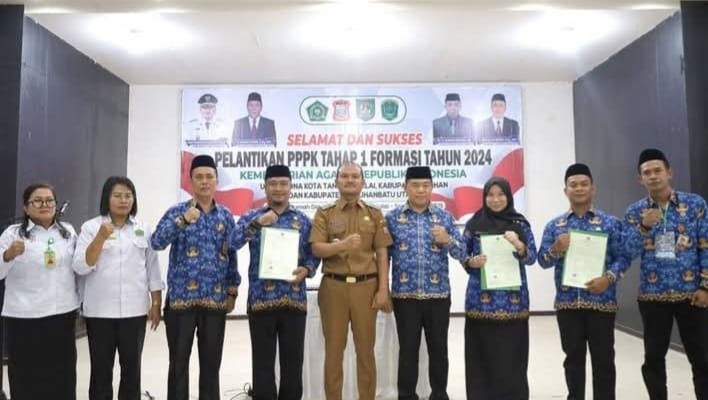 Wali Kota Hadiri Pelantikan 88 PPPK Tahap I Kantor Kemenag RI Wilayah Kota Tanjungbalai