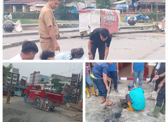 Pemko Tanjungbalai Laksanakan Penertiban PKL, Plang Reklame Dan Pembersihan Gorong – Gorong