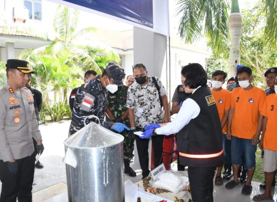 4,5 Kilogram Sabu Dimusnahkan di Lanal TBA, Bukti Kuat Sinergitas Aparat Negara
