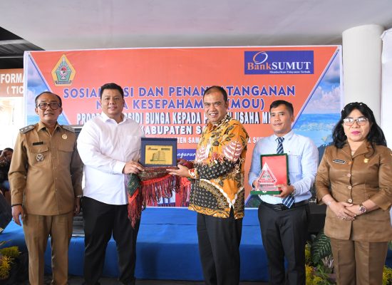 Bank Sumut dan Pemkab Samosir Hadirkan Kredit Tanpa Bunga bagi Pelaku Usaha Mikro