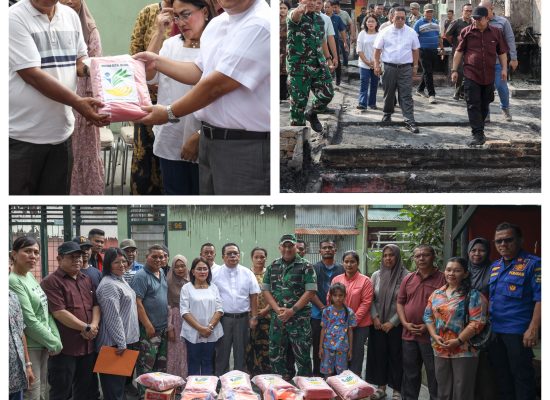 Wesly dan Ny Liswati Serahkan Bantuan untuk Korban Kebakaran di Perumahan Rindam I/BB
