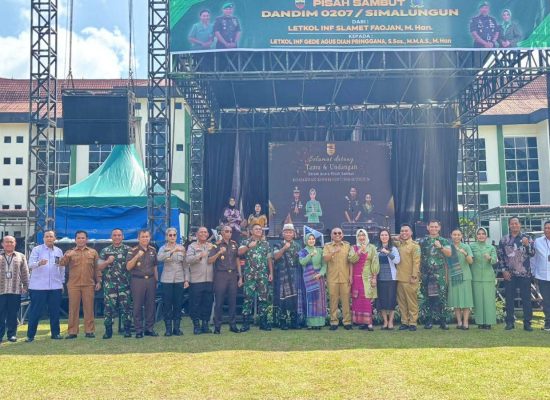 Wesly Diwakili Junaedi Sitanggang Hadiri Pisah Sambut Dandim 0207/Simalungun