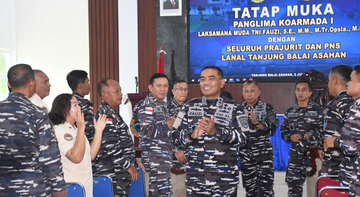 Pangkoarmada I Kunjungi Lanal TBA, Lepas 5.000 Bibit Ikan dan Apresiasi Prestasi Prajurit