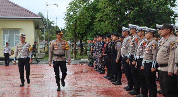 Tertib Berlalu Lintas Demi Terwujudnya Indonesia, Polres Nisel Gelar Apel Pasukan Patut Toba 2025