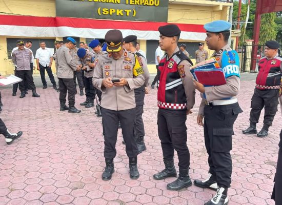 Polres Tanjungbalai Cegah Judi Online, HP Anggota Diperiksa Usai Apel Pagi
