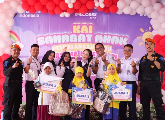 Peringati Hari Anak Nasional, KAI Divre I Sumut Gelar “KAI Sahabat Anak” di Stasiun Lalang