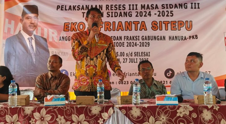 Anggota DPRD Medan Eko Afrianta Sitepu Serap Aspirasi Warga Tuntungan dalam Reses III 2025