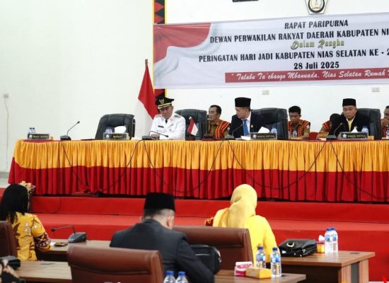 DPRD Nias Selatan Gelar Rapat Paripurna Peringati HUT ke-22 Kabupaten Nias Selatan