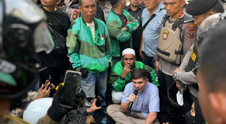 Anggota DPRD Sumut M. Faisal Temui Massa Aksi Driver Ojol, Janjikan Pengawalan Aspirasi ke Pusat