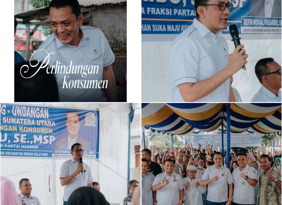 Sekretaris Komisi D DPRD Sumut, Defri Noval Pasaribu Sosialisasikan Ranperda Perlindungan Konsumen di Medan Selayang