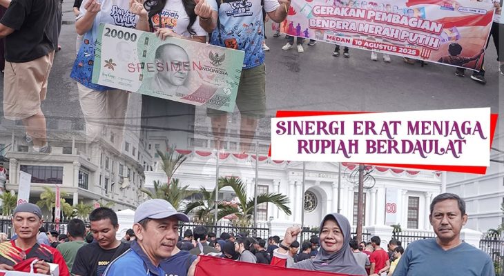 BI Sumut Ajak Warga & Wisatawan Kibarkan Merah Putih di CFD Lapangan Merdeka