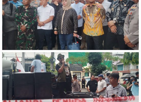 Forkopimda Temui Demonstran Aliansi Pemuda Indonesia ( API ) Kota Tanjungbalai