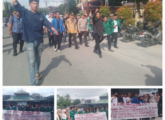 Puluhan Mahasiswa Boyong Wali Kota dan Kapolres Ke Gedung DPRD Kota Tanjungbalai